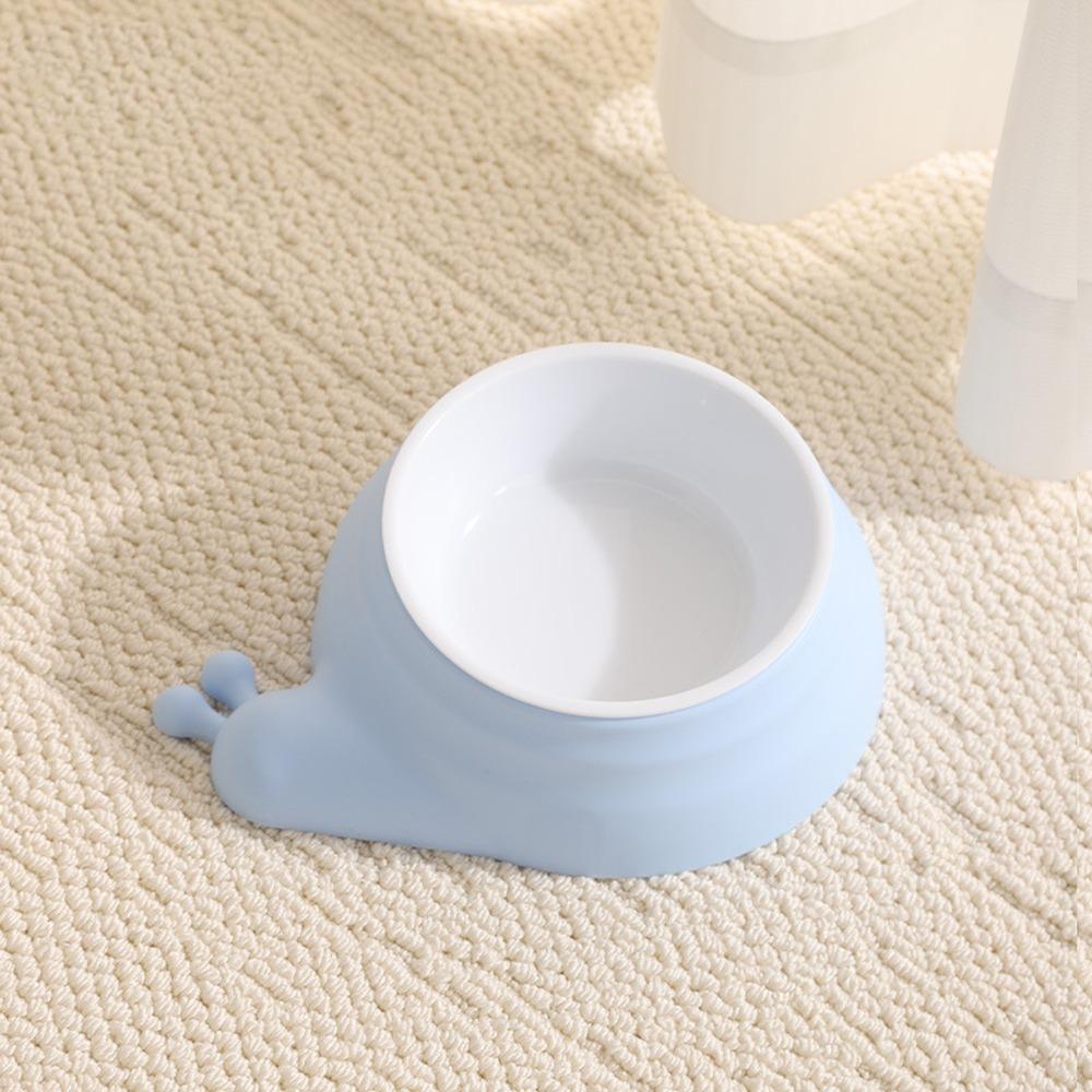 Stainless Steel Pet Cat Feeder Bowl Snail Shap Anti-leakage Cat Water Feeder Anti-spill Non-slip Food Water Bowls For Dogs Cats