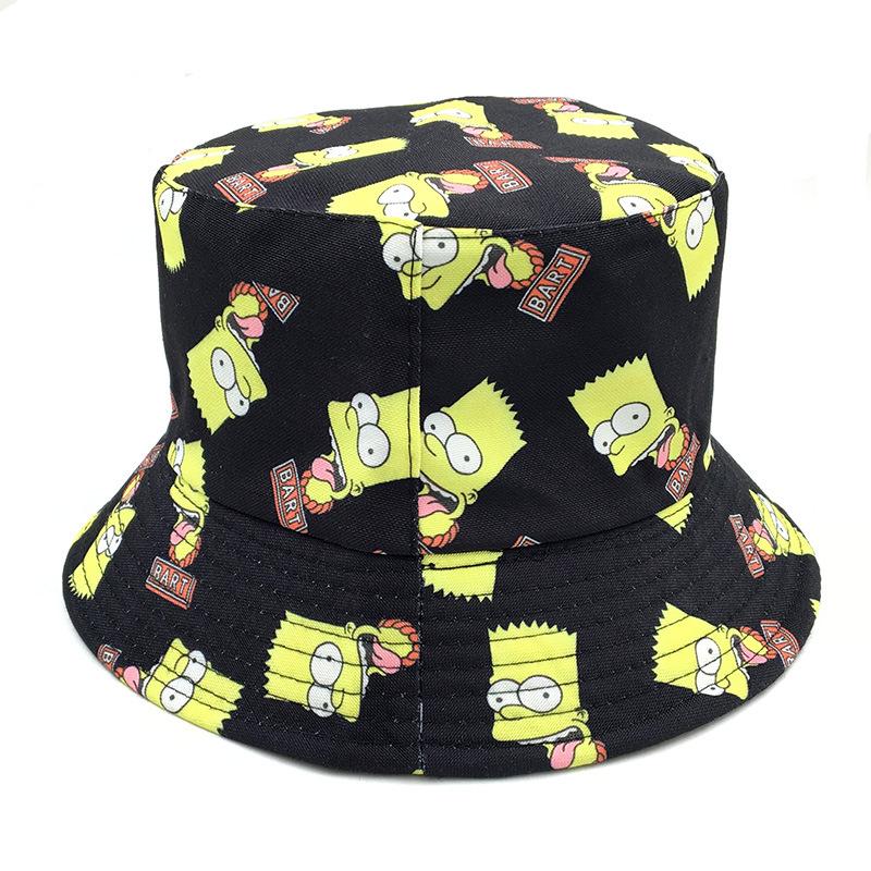 New American anime character Bart Simpson cartoon bucket hat