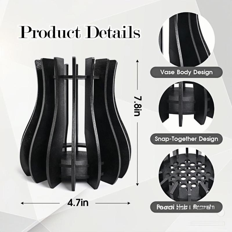 Деревянный набор ваз для роз/вишни/цветения/подсолнуха, для ботанической коллекции, стильная домашняя ваза, настольное украшение, подставка-пазл