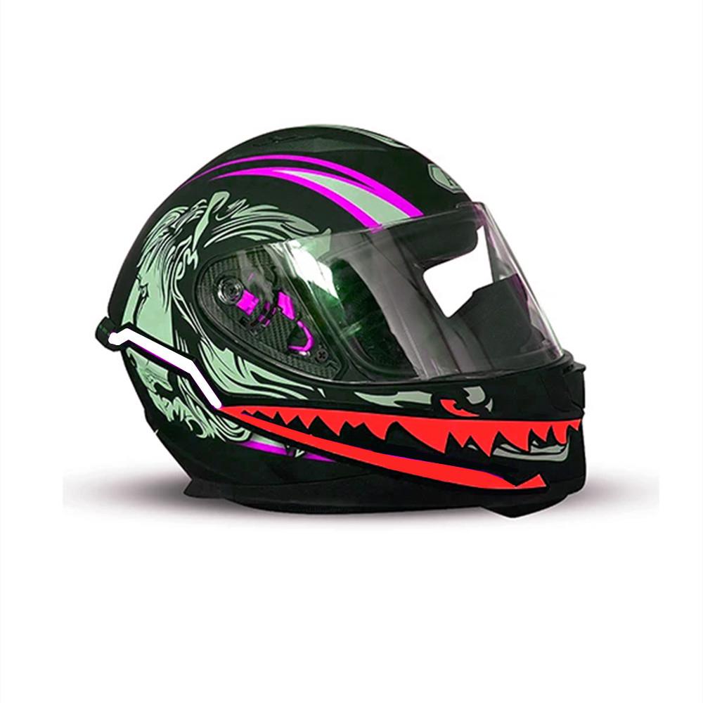 Motorcycle Helmet Light Shark Strip Red LED Night Signal Lamp Stripe Glowing Bar