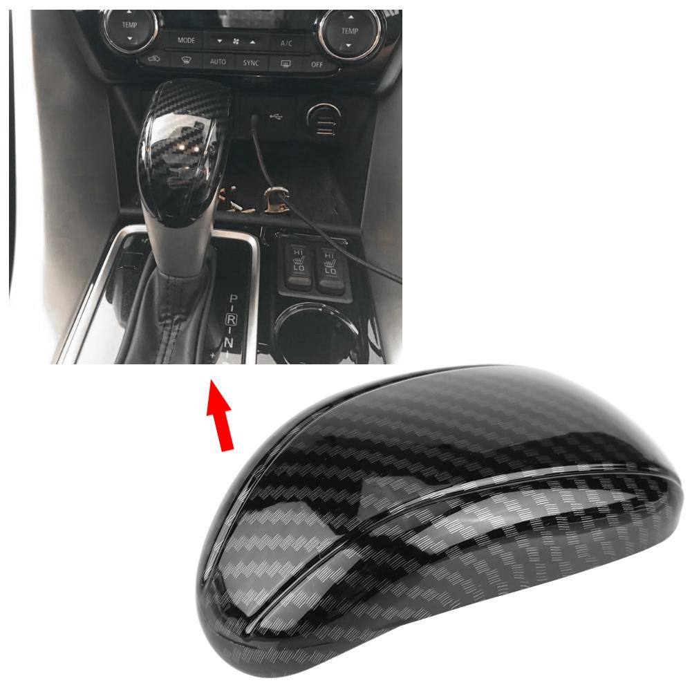 Car Gear Shift Knob Cover Trim Sticker for Mitsubishi Eclipse Cross 17 18 Carbon Fiber