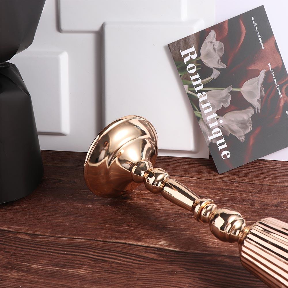 European Style Wrought Iron Gold Iron Vase FIower Art Anti-fall Wedding Photo Props Golden Simulated Flower Holders Table Decor