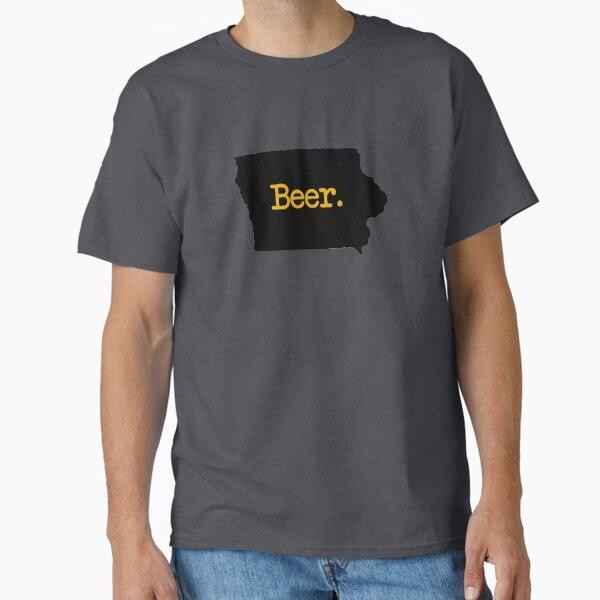 Iowa Beer Ia Classic Tshirt Tshirt Made In Usaus Size S2xl
