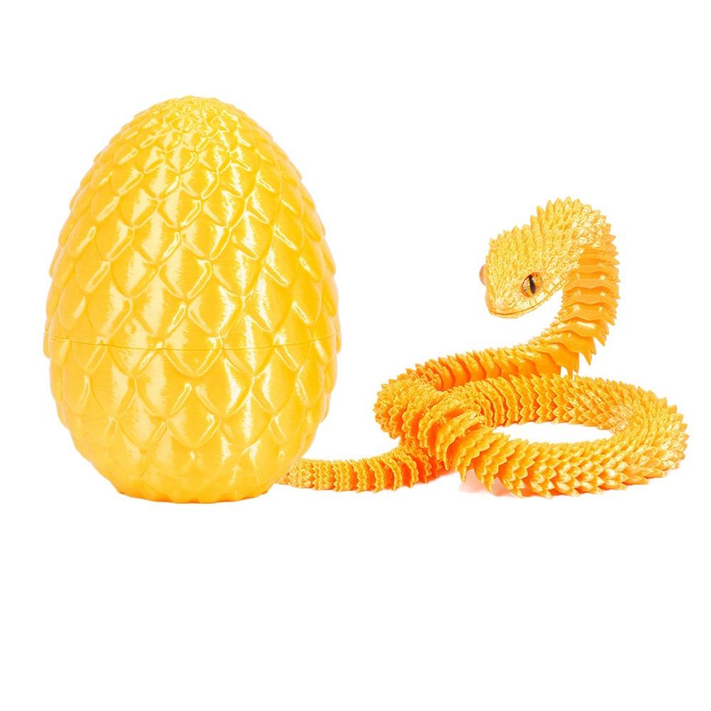 Яйцо змеи 3D-печатные игрушки змеи креативная имитационная модель животного рождественские украшения