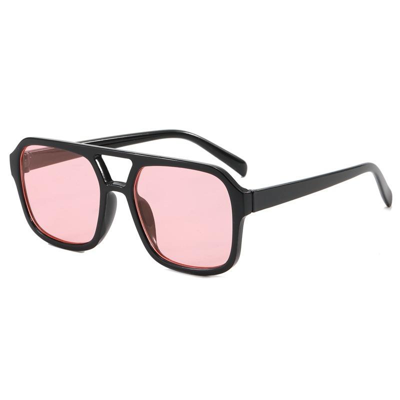 Солнцезащитные очки Candy Color Double Beam, модные солнцезащитные очки в стиле ретро с защитой от ультрафиолета, персонализированные очки