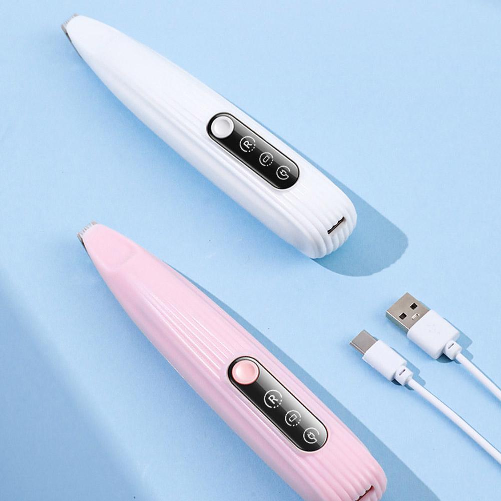 Электрический триммер для стрижки домашних животных для собак со светодиодной подсветкой, водонепроницаемый, для ног и ушей, с низким уровнем шума, для кошек и мордочек домашних животных K7K8