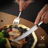 New 304 Stainless Steel Knife, Fork and Spoon Household Western Tableware Set Restaurant Steak Knife and Fork Thickened Stainless Steel Spoon
