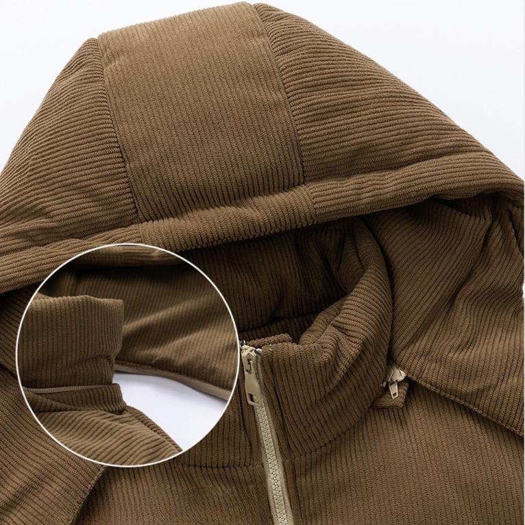 Cotton-padded Jackets Men's Winter Down Jackets with Thickened Down Warm and Cold-proof Cotton-padded Jackets