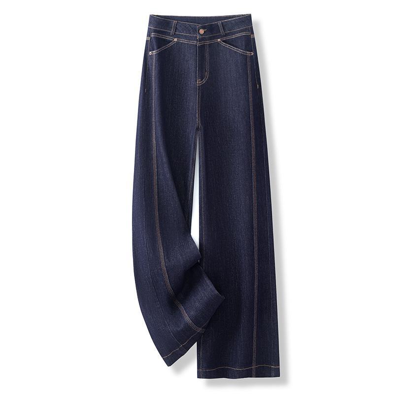 High waist wide leg jeans women's straight mopping trousers are thin, loose and versatile autumn casual fashion new