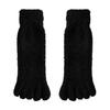 1 Pair Coral Fleece Toe Socks Winter Thick Warm Five Finger Split-Toe Floor Socks Plush Sleep Socks Non-Slip Mid-Calf Socks for Home