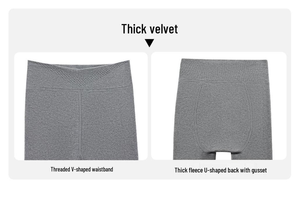 Очень длинные женские колготки из плюшевого бархата - Утягивающие, микро-давление и без провисания ластовицы для осени/зимы