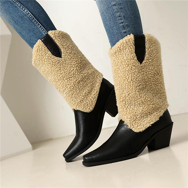Женские ботильоны на высоком каблуке, осенне-зимние, новые, на толстом каблуке, модные, ботильоны большого размера