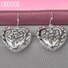 Серьги в форме сердца из стерлингового серебра 925 пробы, свадебные украшения