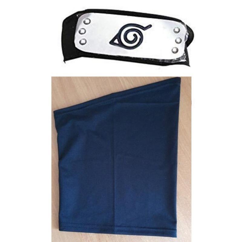 Scione Anime Cartoon Hatake Kakashi Headband Face Mask Gloves Weapon Pack Cosplay Prop