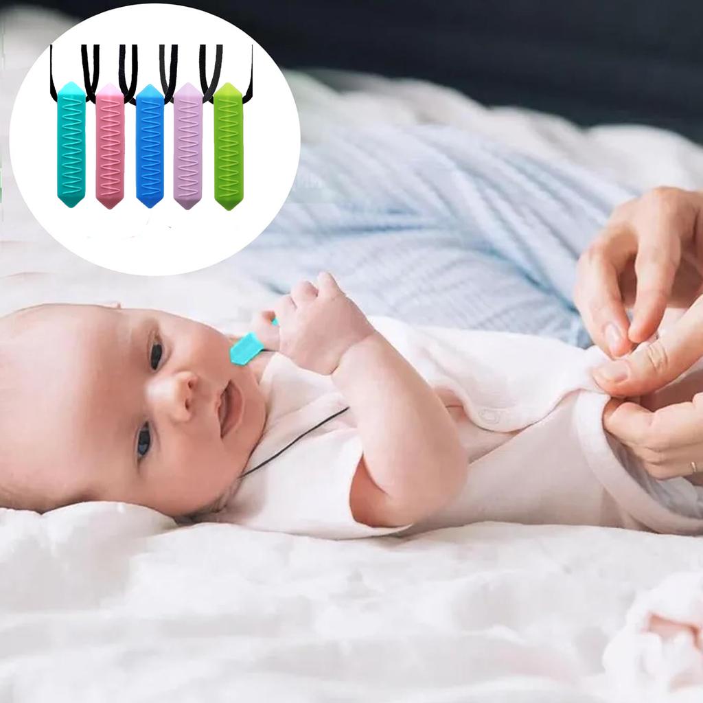 Жевательное ожерелье, прочная и долговечная силиконовая жевательная игрушка, резиновая сенсорная игрушка, помогающая с саморегуляцией и успокаивающая подарок