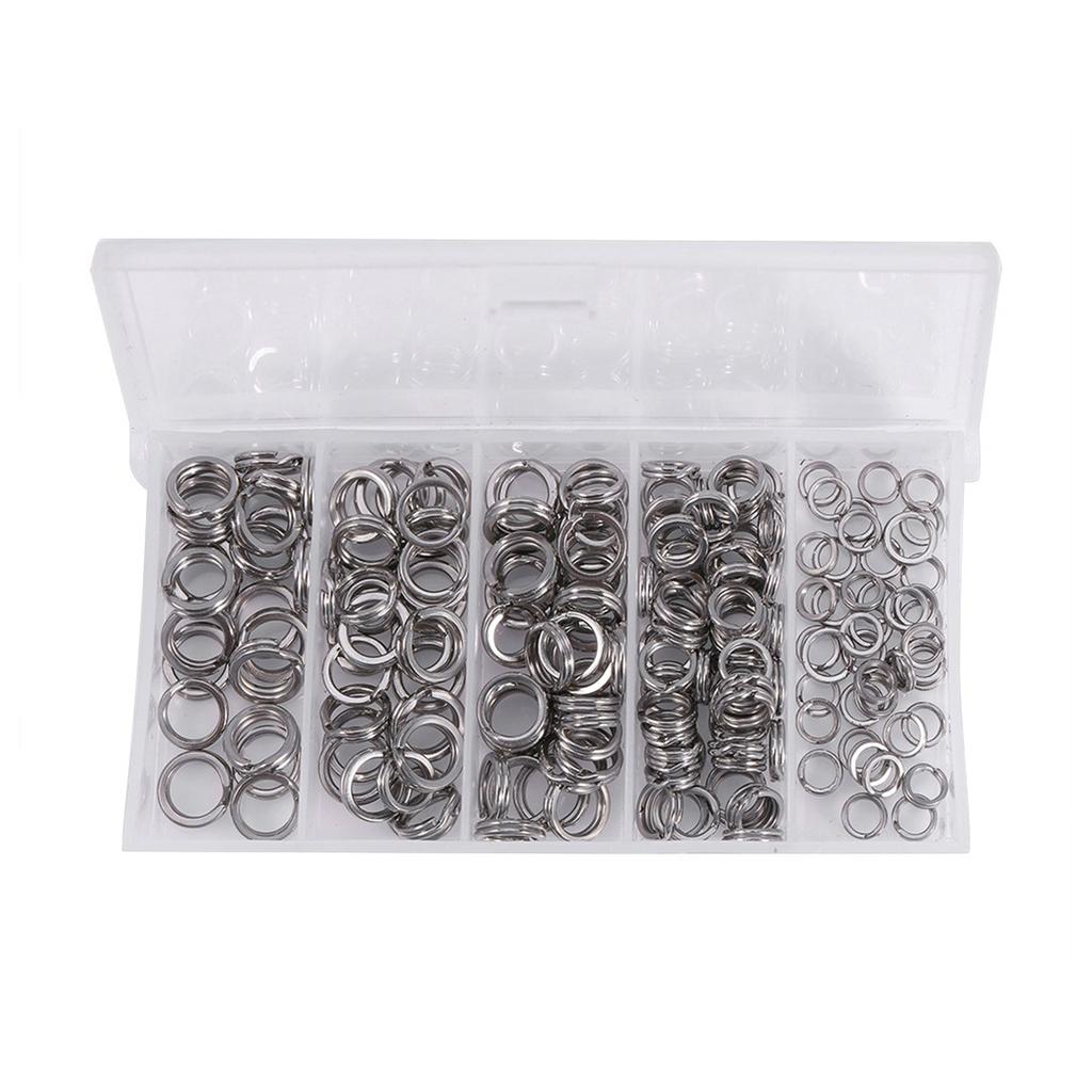 200 шт. 5 размеров прочные разъемные кольца из нержавеющей стали твердые приманки соединители рыболовные снасти