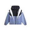 Li Ning Sports Lifestyle Series Color Block Water Resistant Loose Fit Windbreaker Men Outerwear Blue AFDU033-5