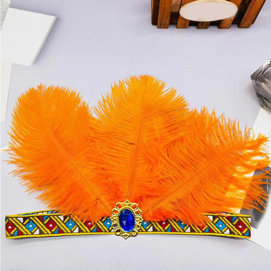 Feather Flapper Headbands Mardi Gras Prom Dancer Headpiece for Party Carnivals Celebrations Headwear Hair Styling