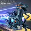 Electric Powered Mechanical Dinosaur Cool Light Children Entertainment Toy  Boys Gifts
