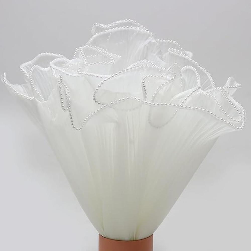3 Pcs Pearl Edge Packaging Paper Flower Wrapping Mesh Yarn Bouquet Wrapping Yarn Gift Wrap Mesh Paper Florist Supplies