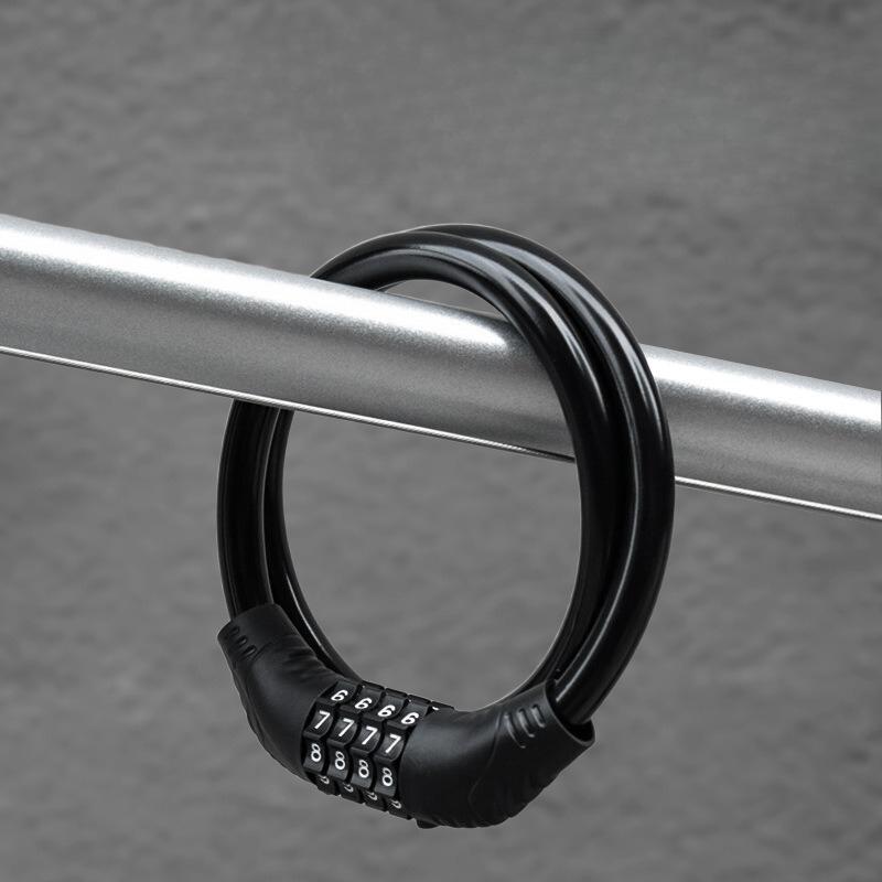1Pc Bicycle Four-digit Combination Lock Mountain Bike Portable Anti-theft Color Lock Dead Fly Bicycle Riding Equipment
