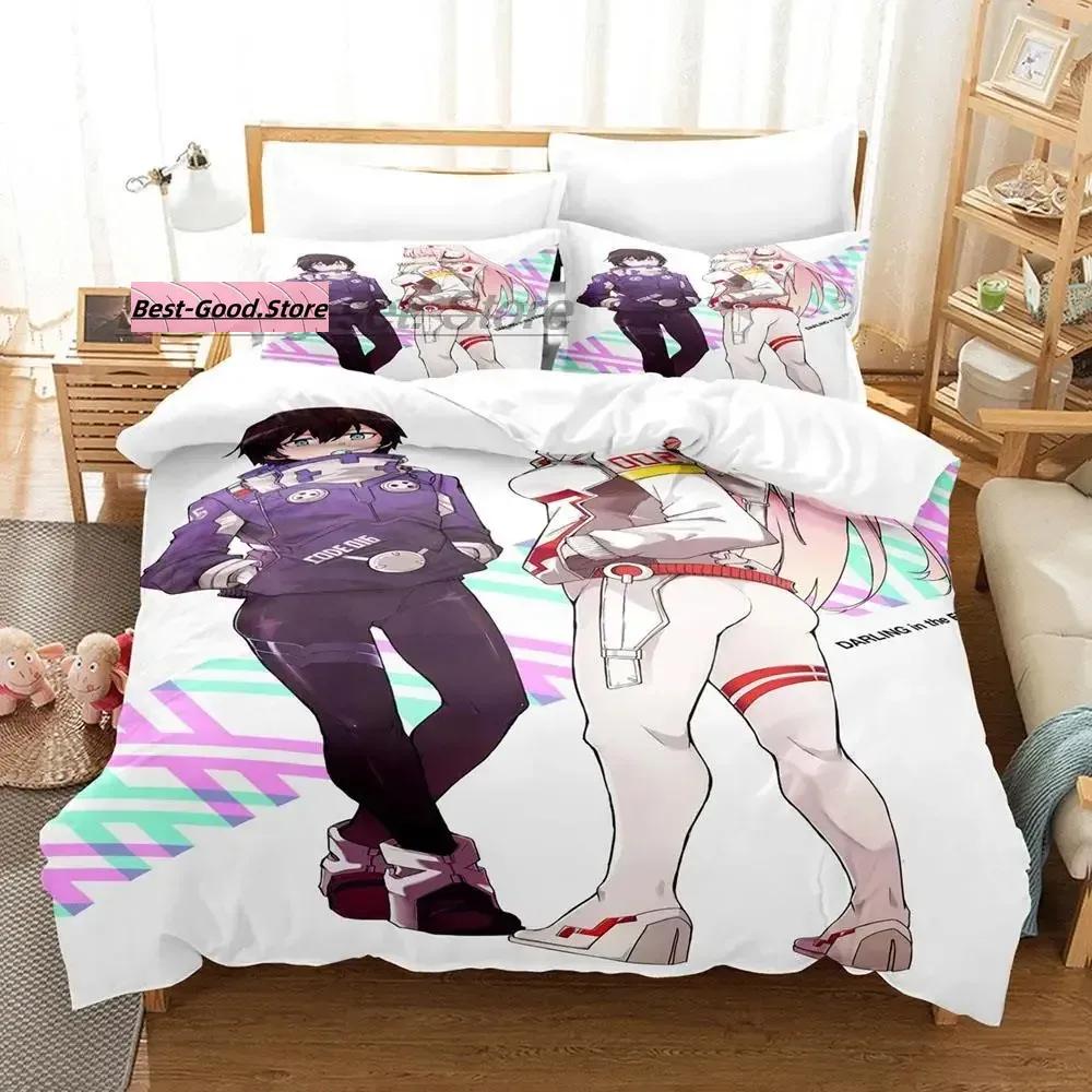 Комплект постельного белья Darling In The Franxx Single Twin Full Queen King Size Комплект постельного белья Aldult Kid Bedroom Duvetcover Sets 3D простыни