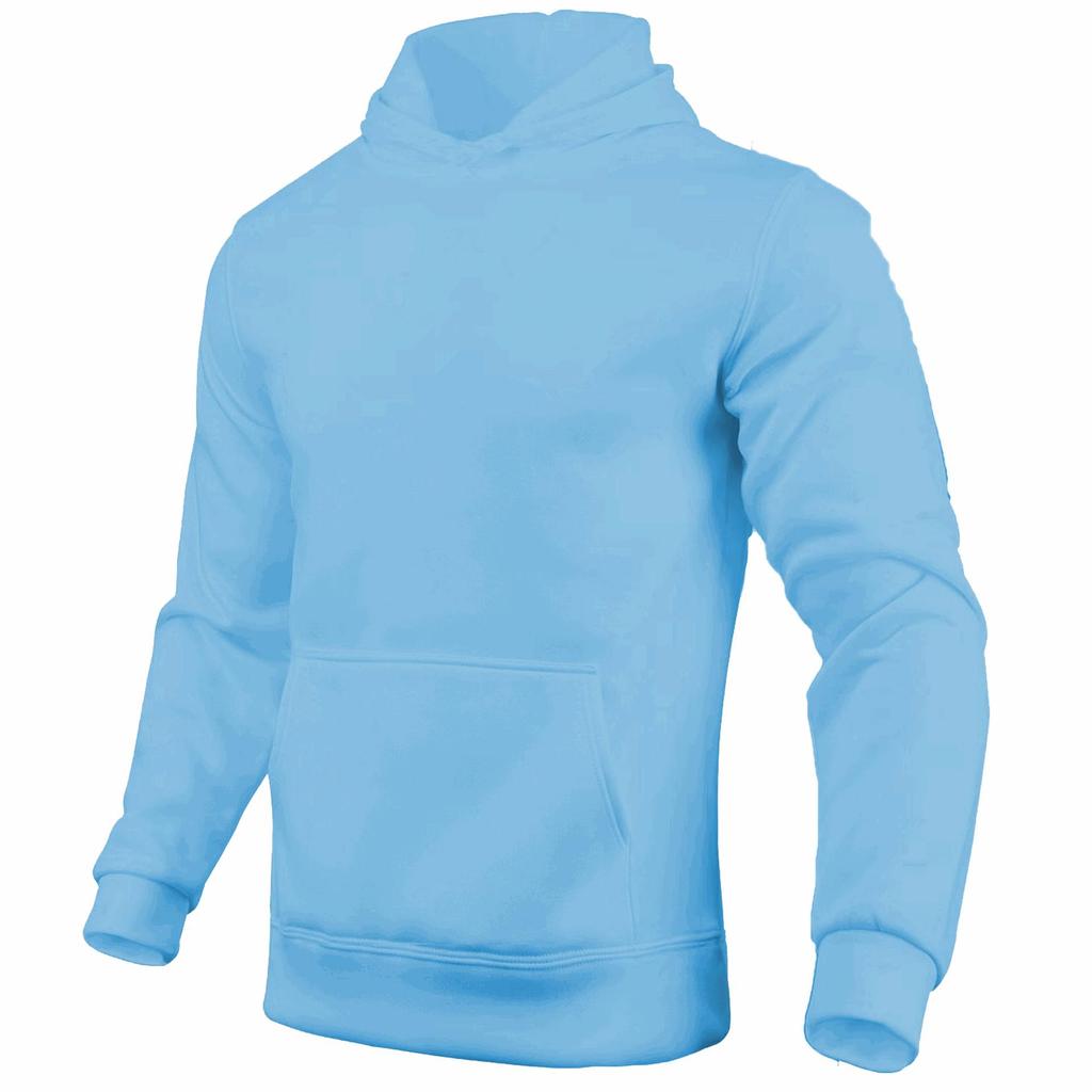 Men's Fleece-Lined Color Block Hoodie for Autumn and Winter
