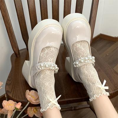 Модные туфли Мэри Джейн на массивной платформе для женщин Новые Милые туфли Лолиты с жемчужной пряжкой Женские лакированные повседневные лоферы Оксфорды Y2K