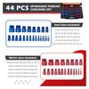 Nut and Bolt Thread Checker, 44 Aluminum Nut and Bolt Identification Gauges for SAE and Metric Threads, Individually Cased