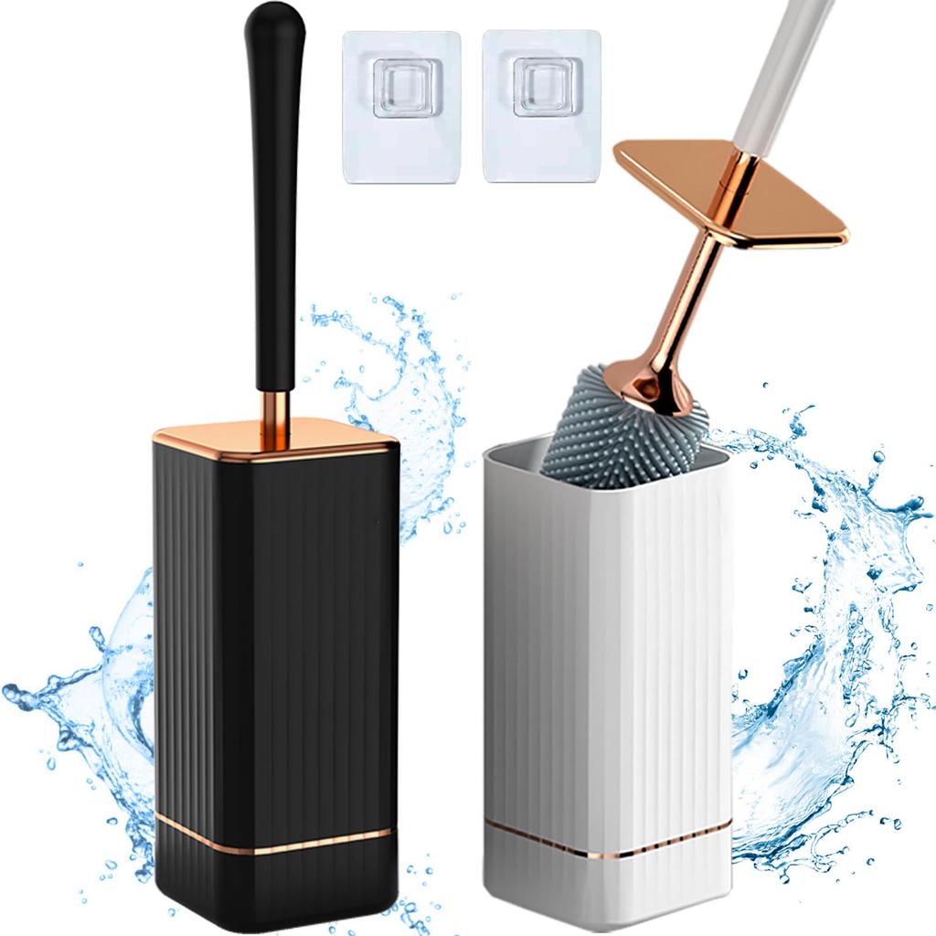 Toilet Brush And Holder,Elegant Toilet Bowl Brush Set With Ergonomic Long Handle,Decor Cleaning Accessories,Durable, Deep Cleaning