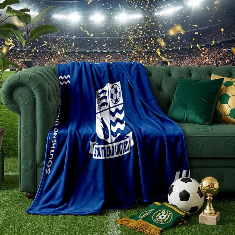 Southend Crest Design Throws Blanket Flannel Blankets Plush for Couch Bed Gifts for Men Women Travel picnic blanket Christmas fan gifts