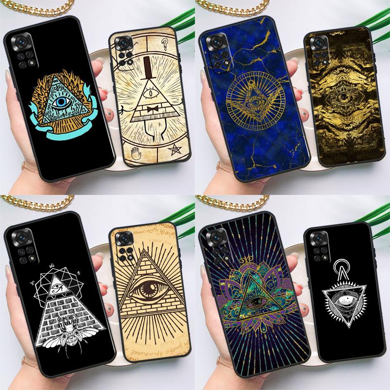 Pyramid Eye Symbol Case For Xiaomi Redmi Note 12 8 9 10 11 Pro 9S 10S 11S 8T Redmi 10 12C 9C 10A 10C Coque
