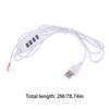 USB Timer Dimmer Switch Controller 2Meter Cable, Dual Color Inline Dimmer for Plant Grow Light LED Strip Aquarium Light