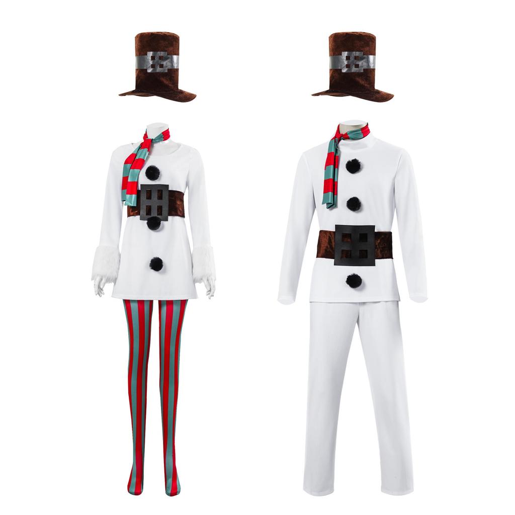 Adult Snowman Costume for Couples - Christmas Cosplay & Party Outfit