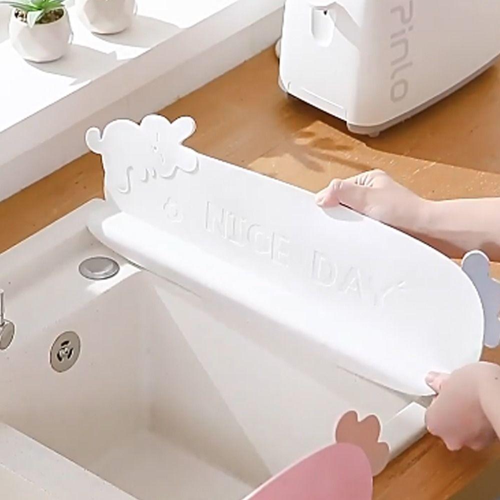 Reusable Kitchen Water Baffle Silicone Water Blocking Board Sink Splash Guard  Sink Partition