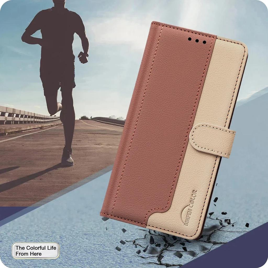 Кожаный чехол-книжка с магнитным откидным клапаном для карт для Xiaomi 14T Pro Redmi Note 14 Pro+ 14C Чехол с подставкой для карт Блокировка RFID BF33