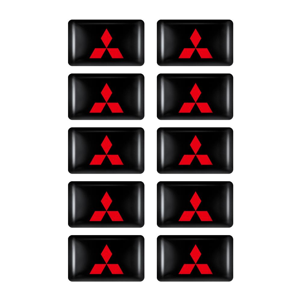 knpc3 10/20PC Car Styling 3D Epoxy Decoration Emblem Sticker Decal Accessories For Mitsubishi 9 Ralliart X EX ASX L200 Colt Outlander
