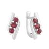 Серебряные серьги с натуральным рубином 1.483ct (2165392)