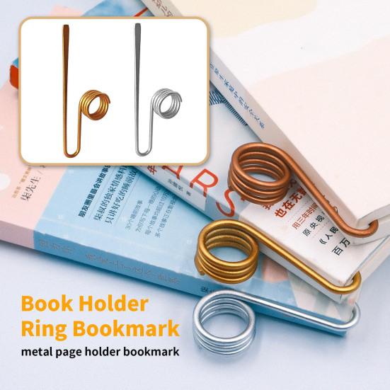 Metal Book Holder Ring Alloy Thumb Book Page Holder Handmade Finger Ring Bookmark for Book Lovers Reading Accessory