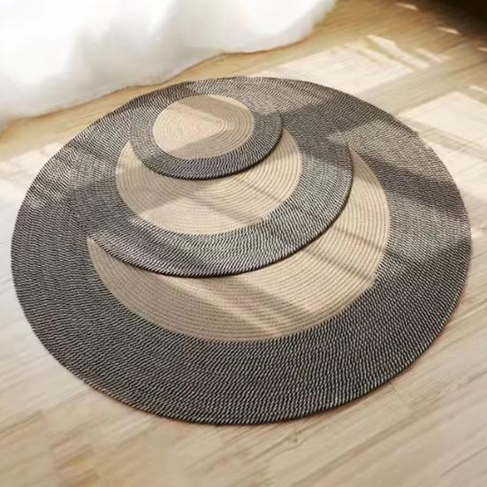 Хлопковый Веревочный Коврик для Кошек Круглый Когтеточка для Кошек Мягкий Моющийся Ковер с Кисточками Двусторонний Плетеный Напольный Коврик для Спальни Гостиной Зоны Отдыха Кошек