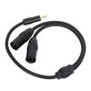 Dual XLR Male to 1 8in TRS Stereo Y Splitter Cable 1.6ft 3.5mm for Portable Media Player Laptop Mixer