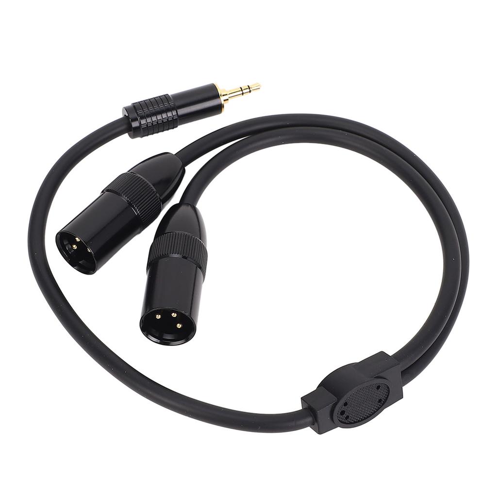 Dual XLR Male to 1 8in TRS Stereo Y Splitter Cable 1.6ft 3.5mm for Portable Media Player Laptop Mixer