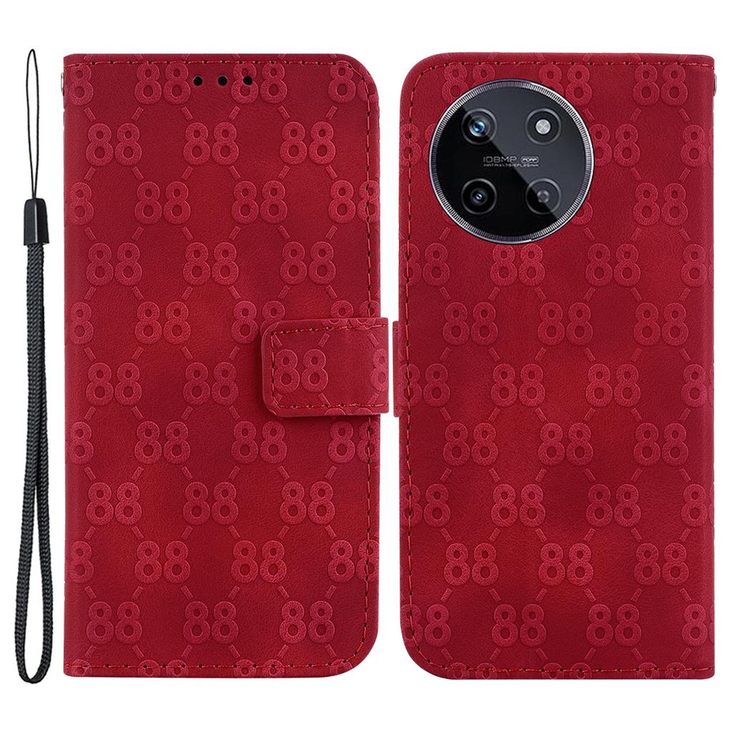 Для Realme 11 4G (159,9x73,3x7,95 мм) Кожаный чехол-кошелек с подставкой, двойная форма восьмерки