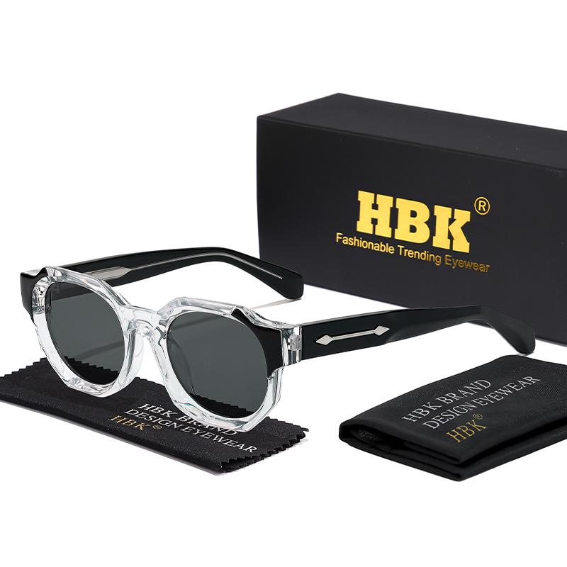 HBK Brands Модные Солнцезащитные Очки для Мужчин Роскошные Многоугольные Панк-Core Вставка на Дужке Солнечные Очки Женские Летние Пляжная Вечеринка Идеальный Выбор