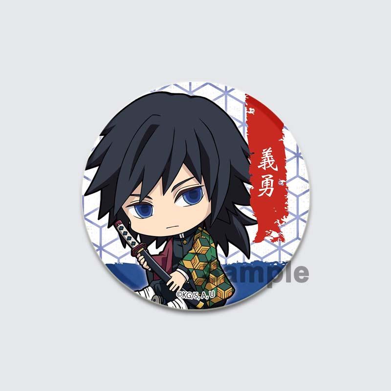 32/44/58mm Kamado Tanjirou Hashibira Inosuke Pin Kochou Shinobu Kamado Nezuko Tsuyuri Kanao Agatsuma Zenitsu Anime Brooche Handmade Demon Slayer Badge