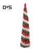 Pencil Christmas Tree Sequin Collapsible Skinny Christmas Tree Reusable Pencil Tinsel Xmas Tree for Small Spaces Home Office Shops