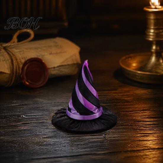 Halloween Tabletop Ornaments 3D Printed Spiral Witch Hat Passthrough Fidget Toy, Festive Shelf Decor Sensory Stress Relief Toy for Kids Adults, Party