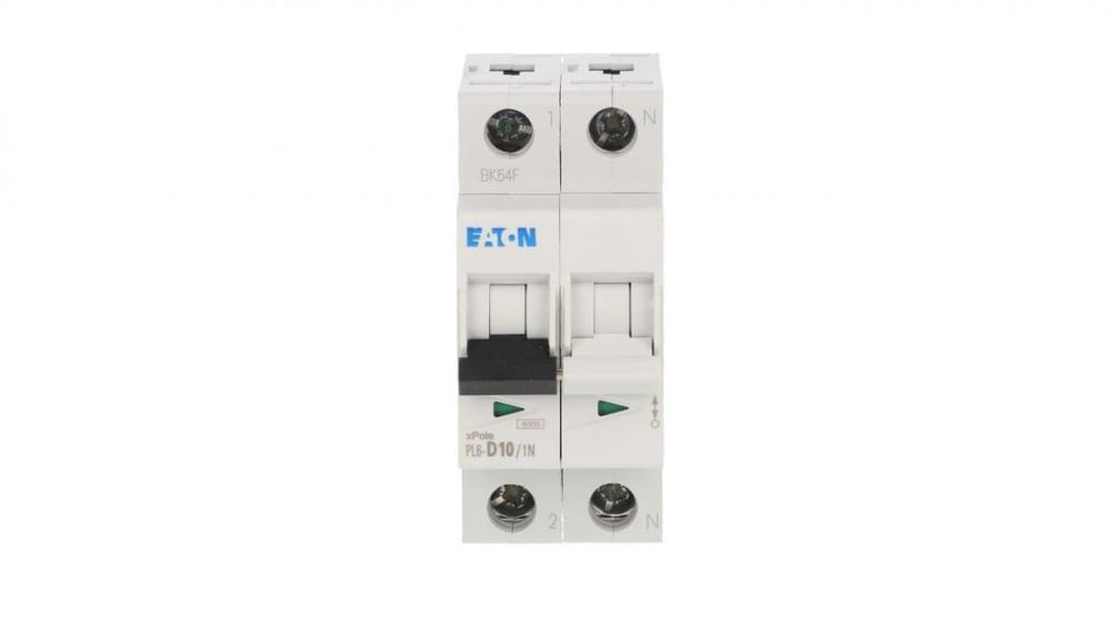 Circuit breaker 1P+ND 10A 6kA AC PL6-D10/1N 164937