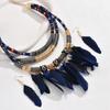 Metal Ethnic Necklace Multilayer Jewelry Sets Exquisite Necklace Earrings Set  Women