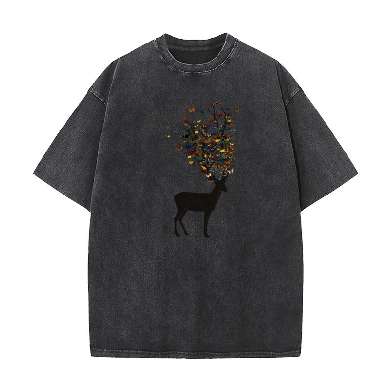 Crew Neck Daily Casual Crewneck Washed Tshirts Thanksgiving Day Casual Tops Tees Special Pure Cotton Washed Tshirts Man